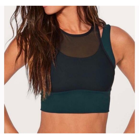 Lululemon Double Tap II Bra Layered Tank Activewear Submarine Size 12 Xx1350 - Picture 1 of 7